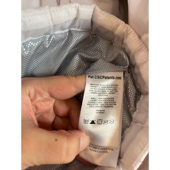 Columbia Omni Heat Quilted Puffer Jacket Lightweight Aqua Women Small Camp Coat - Picture 5 of 6